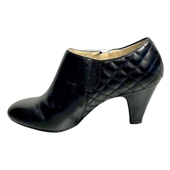 NATURALIZER Leather Berrets Ankle Boots Heel Black 10 - Picture 2 of 10